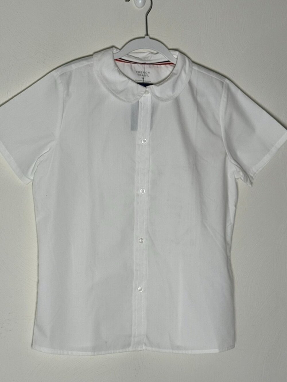 NWT French Toast Girls 14 White Peter Pan Collar School Uniform Blouse